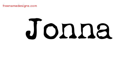 Jonna Vintage Writer Name Tattoo Designs