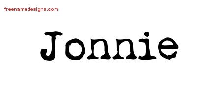 Jonnie Vintage Writer Name Tattoo Designs