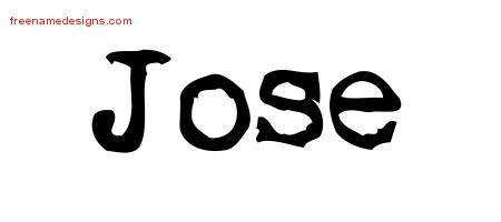 Jose Vintage Writer Name Tattoo Designs
