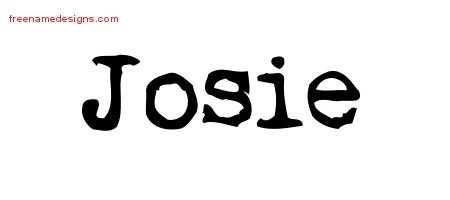 Josie Vintage Writer Name Tattoo Designs