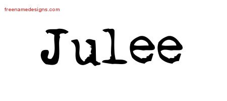 Julee Vintage Writer Name Tattoo Designs