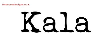 Kala Vintage Writer Name Tattoo Designs
