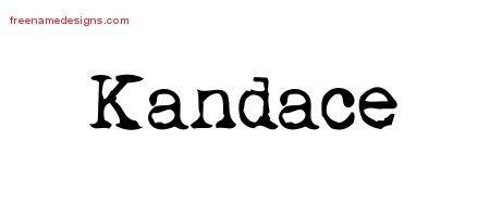 Kandace Vintage Writer Name Tattoo Designs