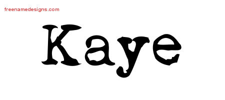 Kaye Vintage Writer Name Tattoo Designs