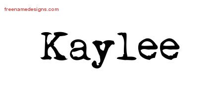 Kaylee Vintage Writer Name Tattoo Designs