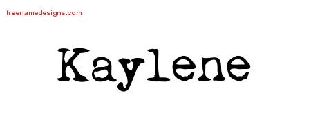 Kaylene Vintage Writer Name Tattoo Designs