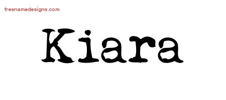 Kiara Vintage Writer Name Tattoo Designs