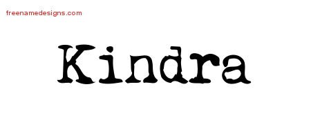 Kindra Vintage Writer Name Tattoo Designs