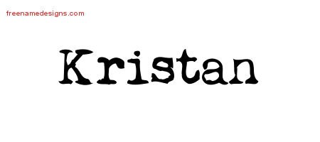 Kristan Vintage Writer Name Tattoo Designs