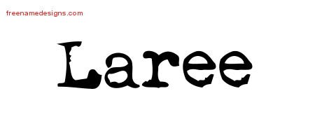 Laree Vintage Writer Name Tattoo Designs