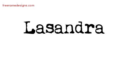 Lasandra Vintage Writer Name Tattoo Designs