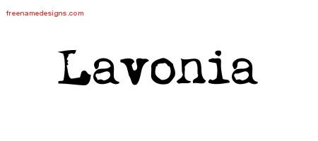 Lavonia Vintage Writer Name Tattoo Designs