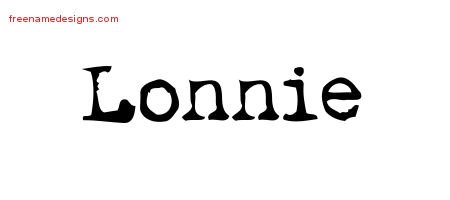 Lonnie Vintage Writer Name Tattoo Designs