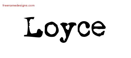 Loyce Vintage Writer Name Tattoo Designs