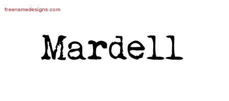Mardell Vintage Writer Name Tattoo Designs