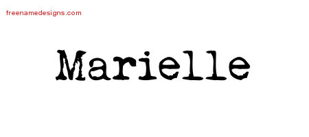 Marielle Vintage Writer Name Tattoo Designs