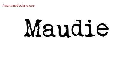 Maudie Vintage Writer Name Tattoo Designs