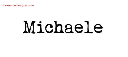 Michaele Vintage Writer Name Tattoo Designs