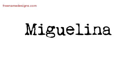 Miguelina Vintage Writer Name Tattoo Designs