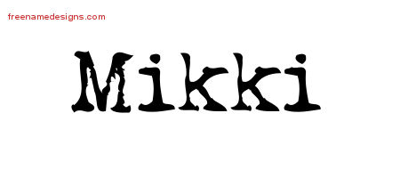 Mikki Vintage Writer Name Tattoo Designs