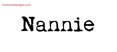 Vintage Writer Name Tattoo Designs Nannie Free Lettering - Free Name ...