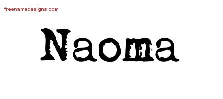 Naoma Vintage Writer Name Tattoo Designs