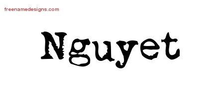 Nguyet Vintage Writer Name Tattoo Designs
