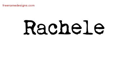 Rachele Vintage Writer Name Tattoo Designs