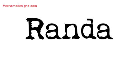 Randa Vintage Writer Name Tattoo Designs