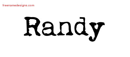 Randy Vintage Writer Name Tattoo Designs