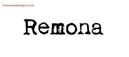 Remona Vintage Writer Name Tattoo Designs