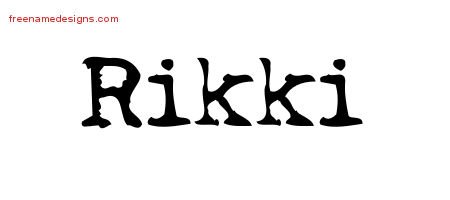 Rikki Vintage Writer Name Tattoo Designs