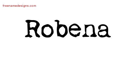 Robena Vintage Writer Name Tattoo Designs