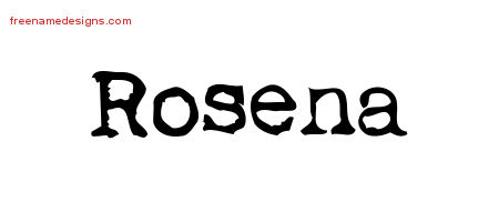Rosena Vintage Writer Name Tattoo Designs
