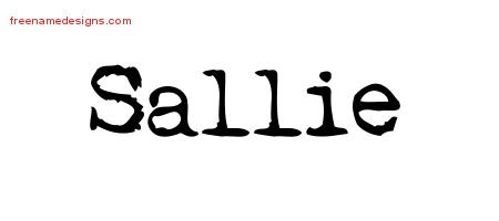 Sallie Vintage Writer Name Tattoo Designs