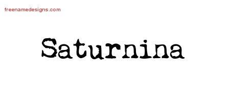 Saturnina Vintage Writer Name Tattoo Designs