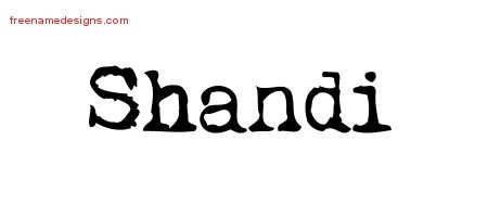 Shandi Vintage Writer Name Tattoo Designs