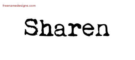 Sharen Vintage Writer Name Tattoo Designs