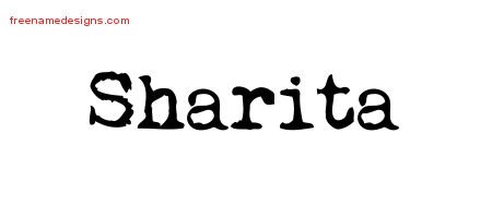 Sharita Vintage Writer Name Tattoo Designs