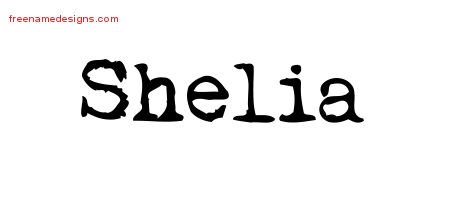 Shelia Vintage Writer Name Tattoo Designs