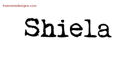 Shiela Vintage Writer Name Tattoo Designs