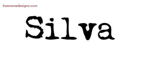 Silva Vintage Writer Name Tattoo Designs