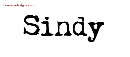 Sindy Vintage Writer Name Tattoo Designs