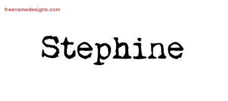 Stephine Vintage Writer Name Tattoo Designs