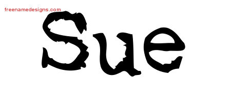 Sue Vintage Writer Name Tattoo Designs