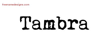 Tambra Vintage Writer Name Tattoo Designs