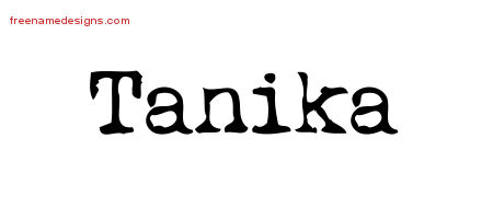 Tanika Vintage Writer Name Tattoo Designs