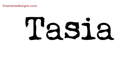 Tasia Vintage Writer Name Tattoo Designs