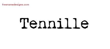 Tennille Vintage Writer Name Tattoo Designs