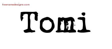 Tomi Vintage Writer Name Tattoo Designs
